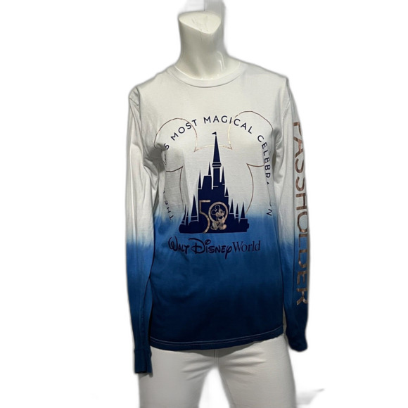 Walt Disney World 50th Anniversary Passholder Women's Long Sleeve T-shirt Small - Picture 11 of 11